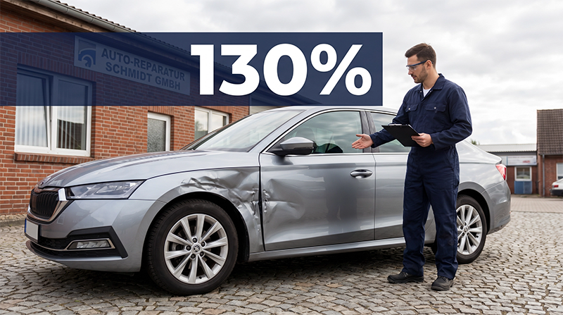Mehr über den Artikel erfahren Die 130-Prozent-Regel: So retten Sie Ihr Auto bei einem wirtschaftlichen Totalschaden
